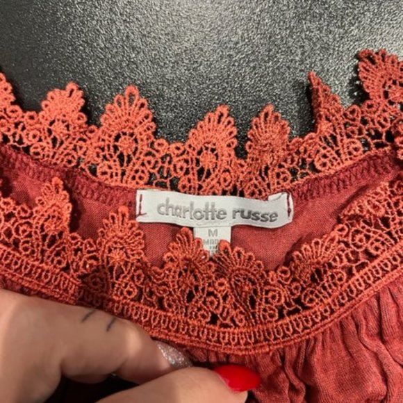 Charlotte Russe Medium Perfect Fall Crop top Tank top - Picture 3 of 3